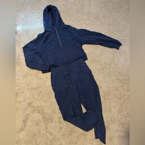 lululemon Scuba Oversized Half-Zip Hoodie & Scuba High-Rise Jogger, full length.